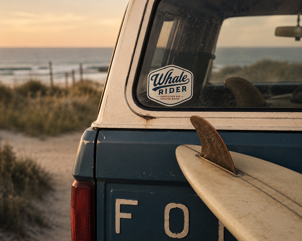 Whale Rider Badge Sticker